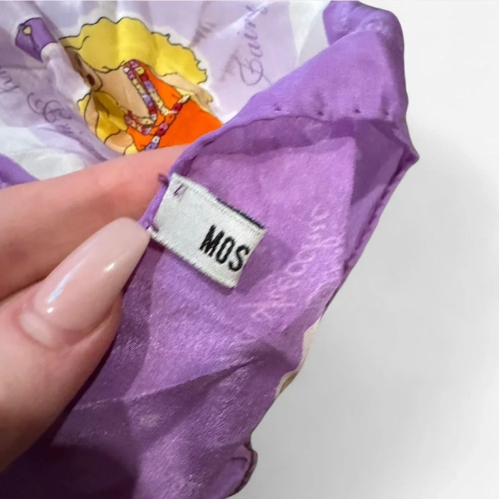 Moschino Lavender Silk Scarf